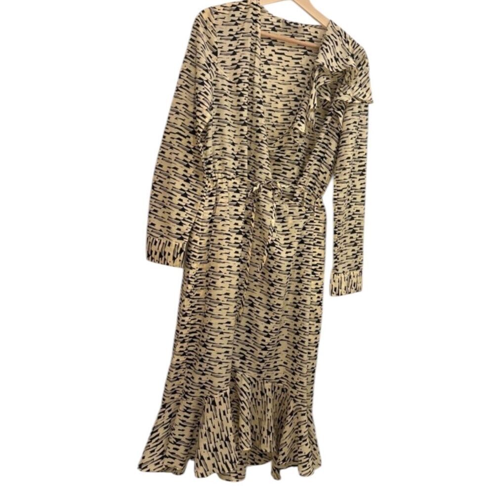 Tiger of Sweden Cream Speckled Long Sleeve Midi Dress size 36 ( small) - Picture 2 of 8